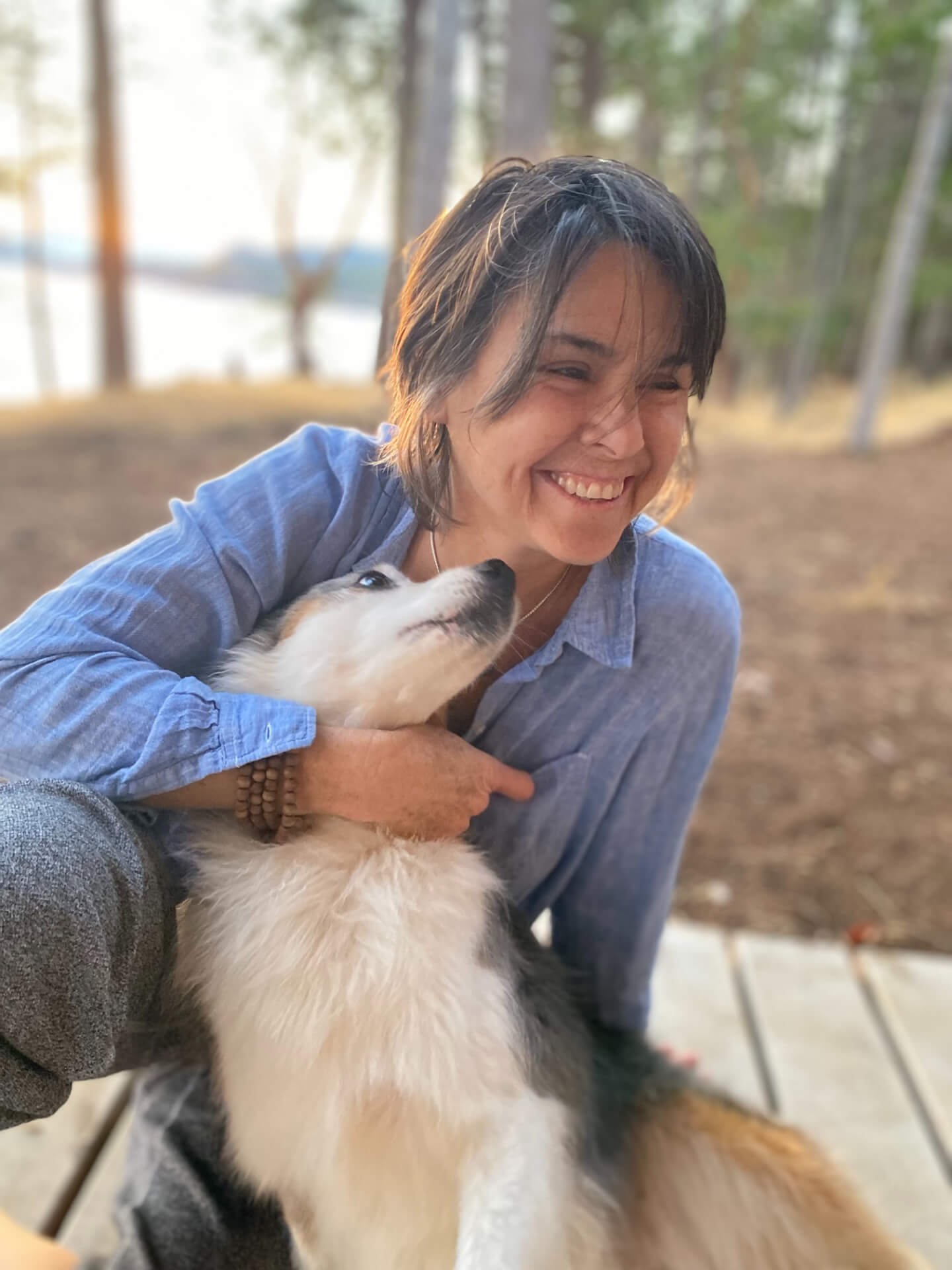 Vikki with her dog